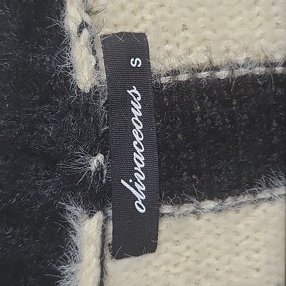 Olivaceous Y2K Whimsigoth Chenille Fuzzy Striped Cardigan - Picture 3 of 9